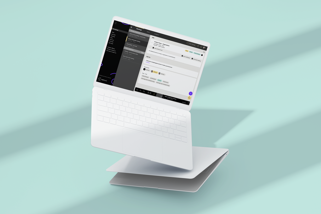 Capturi Webapp Meetinglist Mockup
